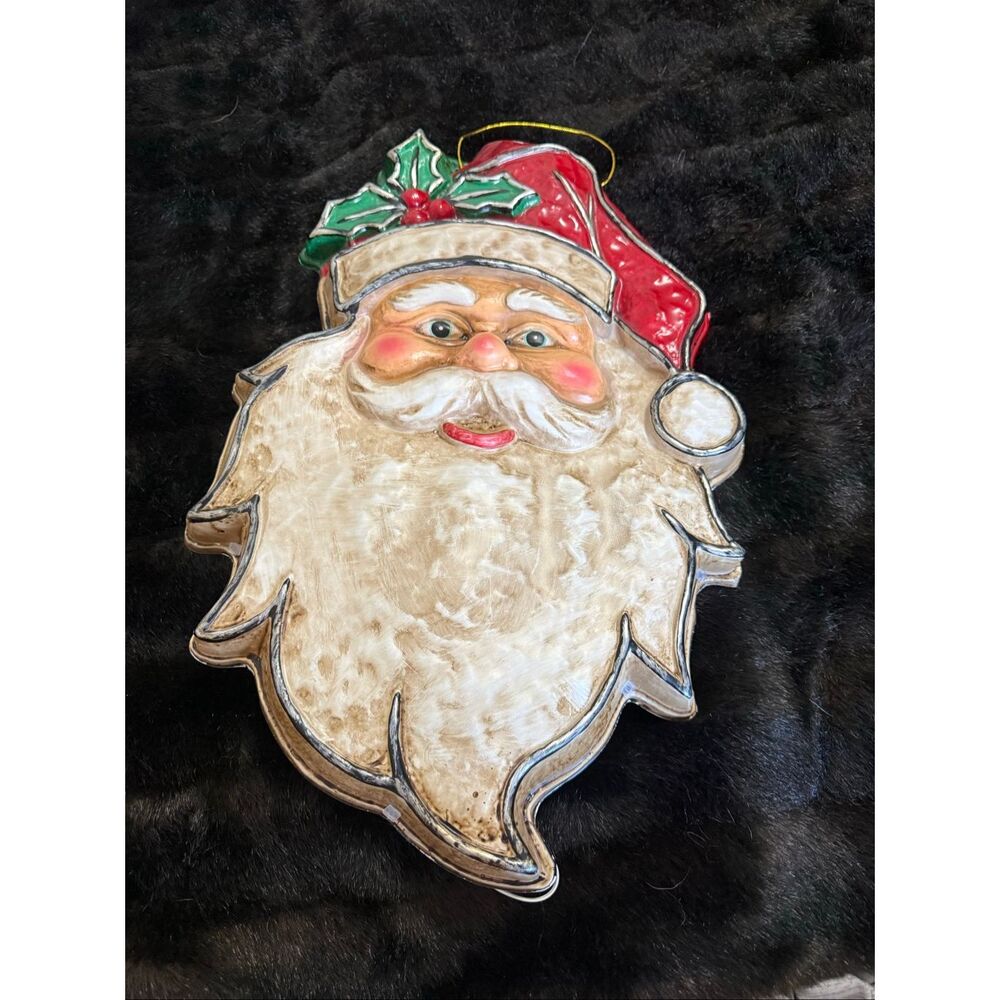 Christmas Brite Star Santa Silhouette Light Battery Operated Wall Window Hanging